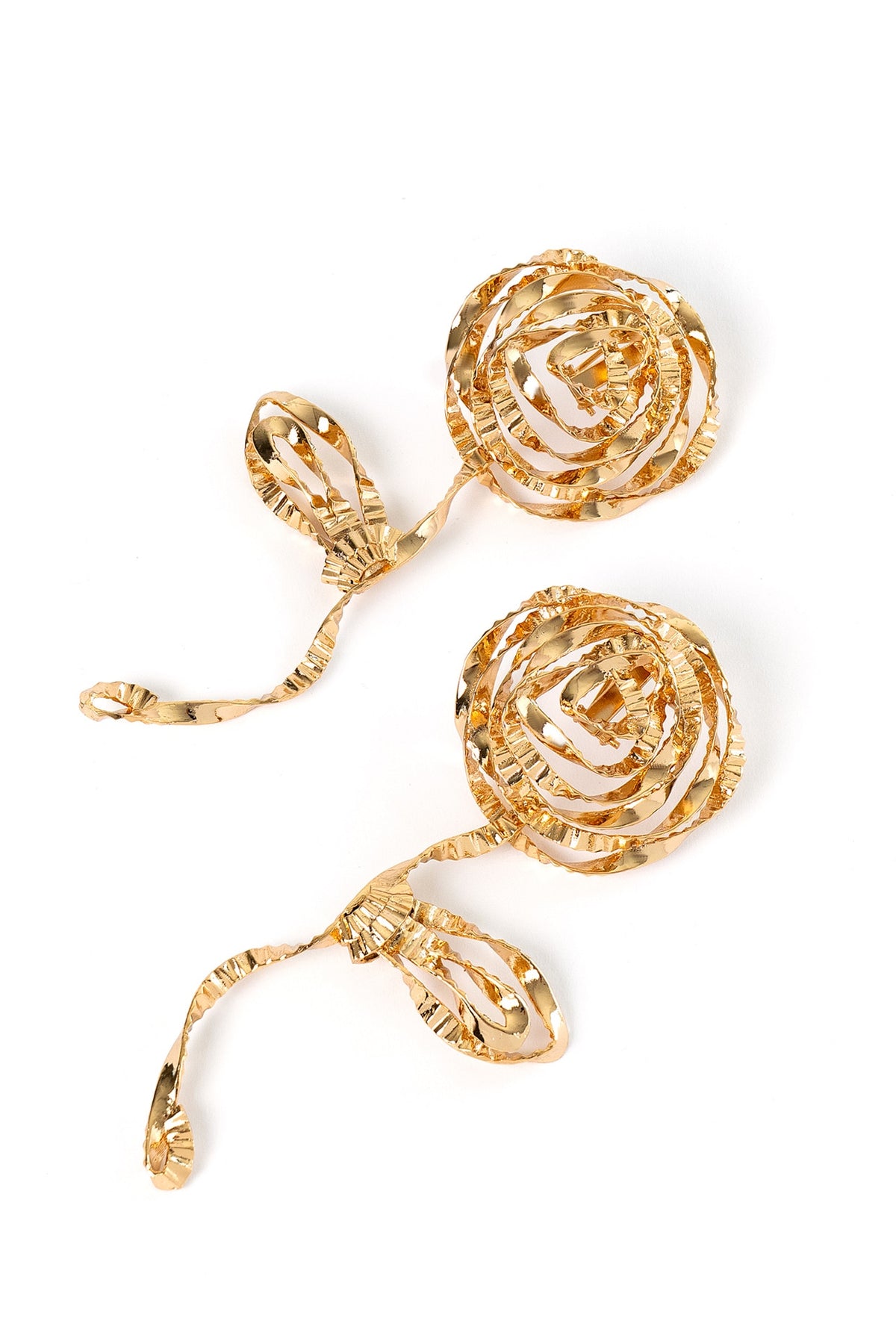 Gold Plated Rose Stud Earrings