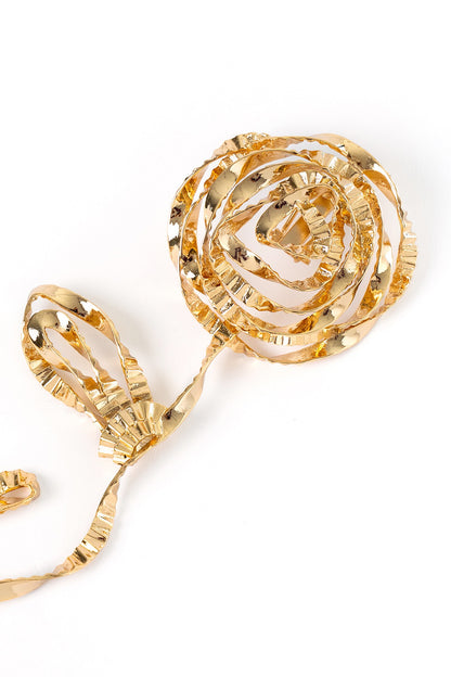 Gold Plated Rose Stud Earrings