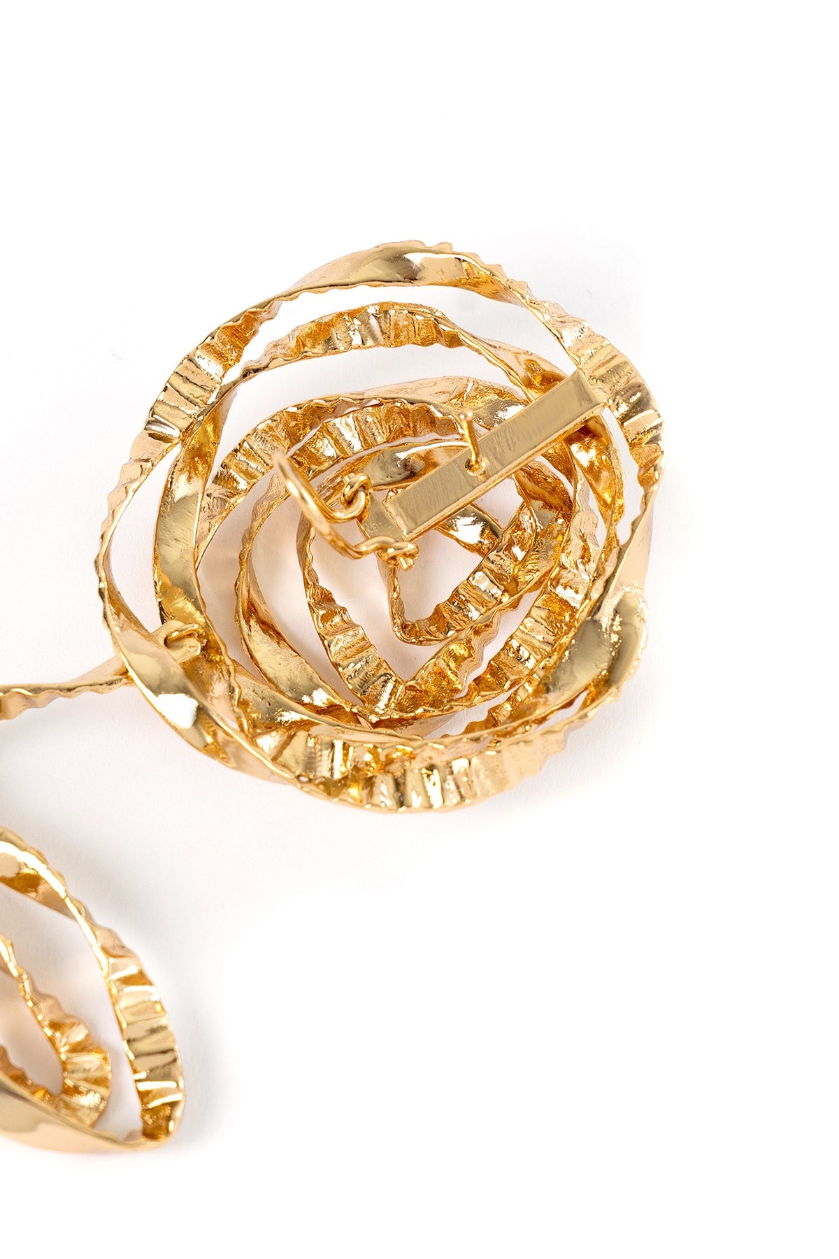Gold Plated Rose Stud Earrings