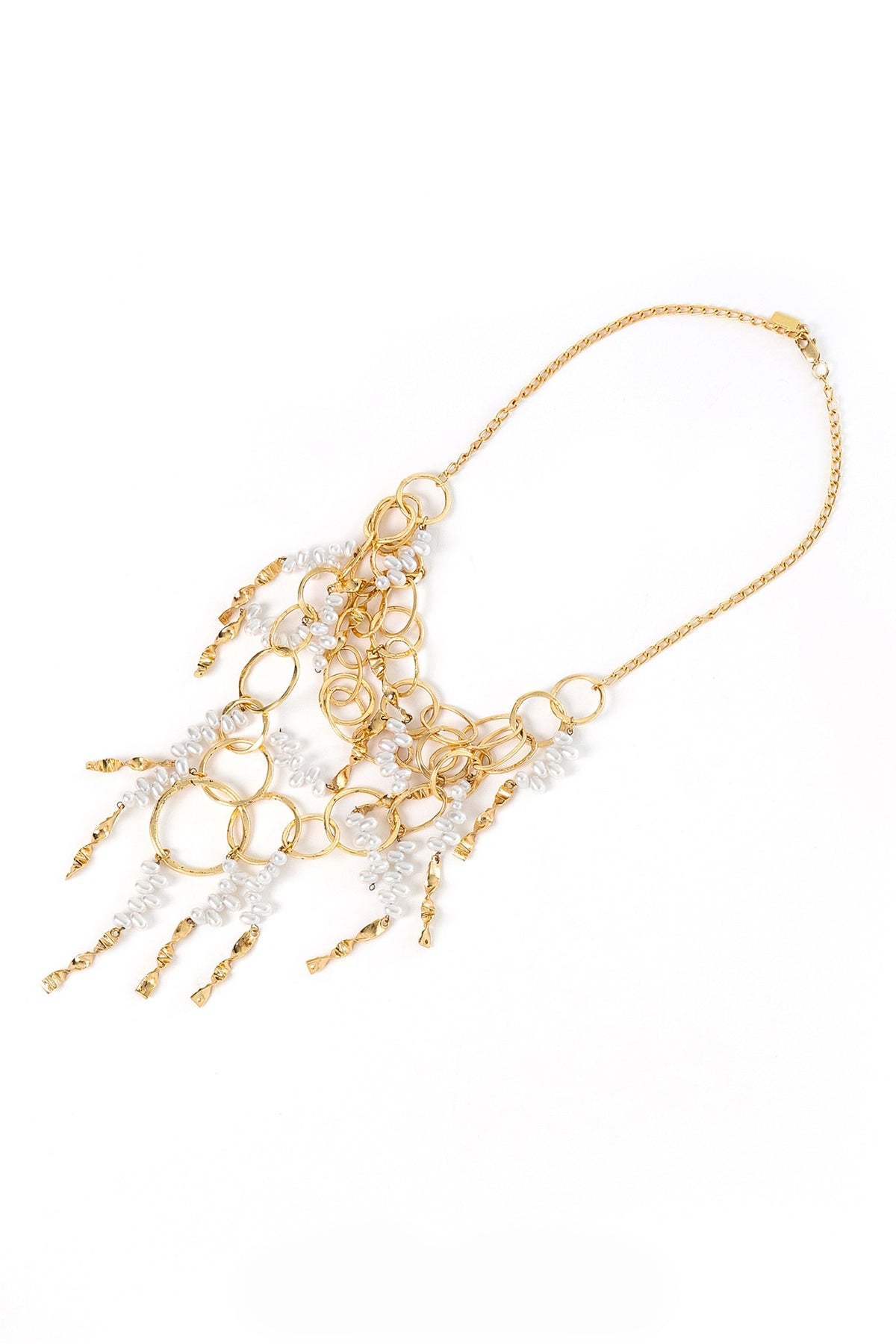 Gold Plated Faux Pearl Necklace