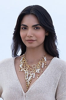 Gold Plated Faux Pearl Necklace