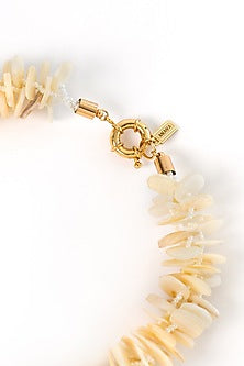 Gold Plated Faux Pearl & Shell Necklace