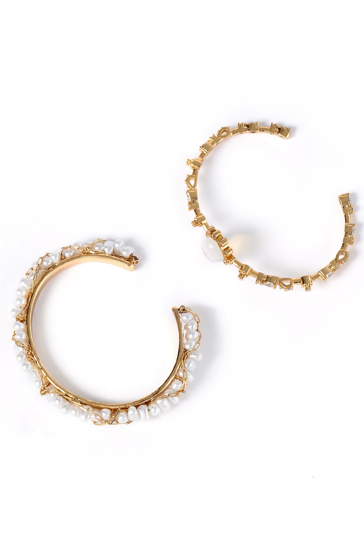 Gold Plated Brass Stack Bangles (Set Of 2)