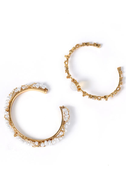 Gold Plated Brass Stack Bangles (Set Of 2)