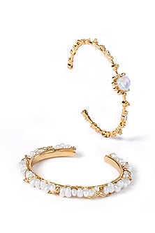 Gold Plated Brass Stack Bangles (Set Of 2)
