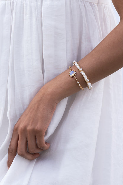 Gold Plated Brass Stack Bangles (Set Of 2)