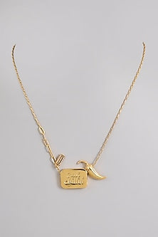 Gold Finish Pendant Necklace