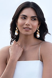 Gold Plated Brass Earrings