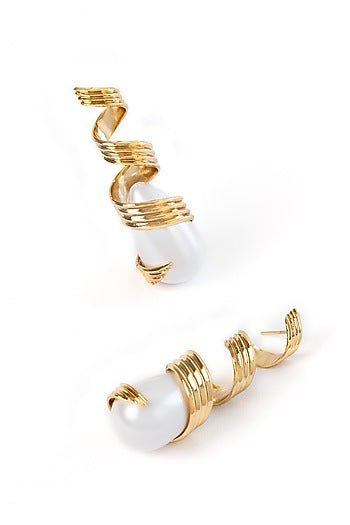 Gold Plated Brass Earrings