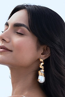 Gold Plated Brass Earrings