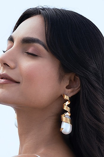 Gold Plated Brass Earrings