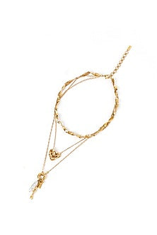 Gold Plated Brass Layered Necklace