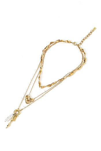 Gold Plated Brass Layered Necklace
