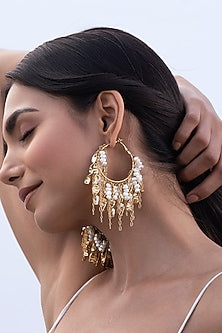 Gold Plated Brass Hoop Earrings