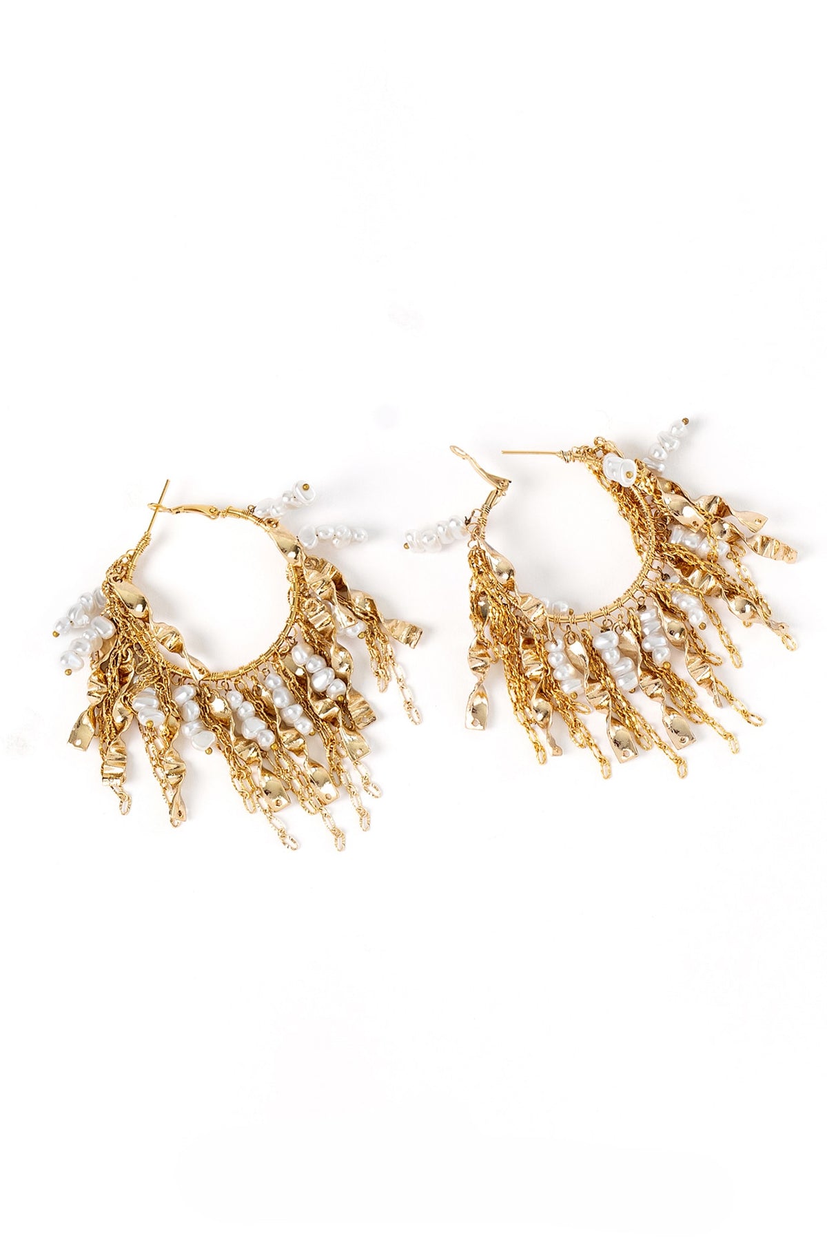 Gold Plated Brass Hoop Earrings