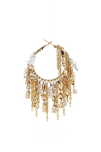 Gold Plated Brass Hoop Earrings