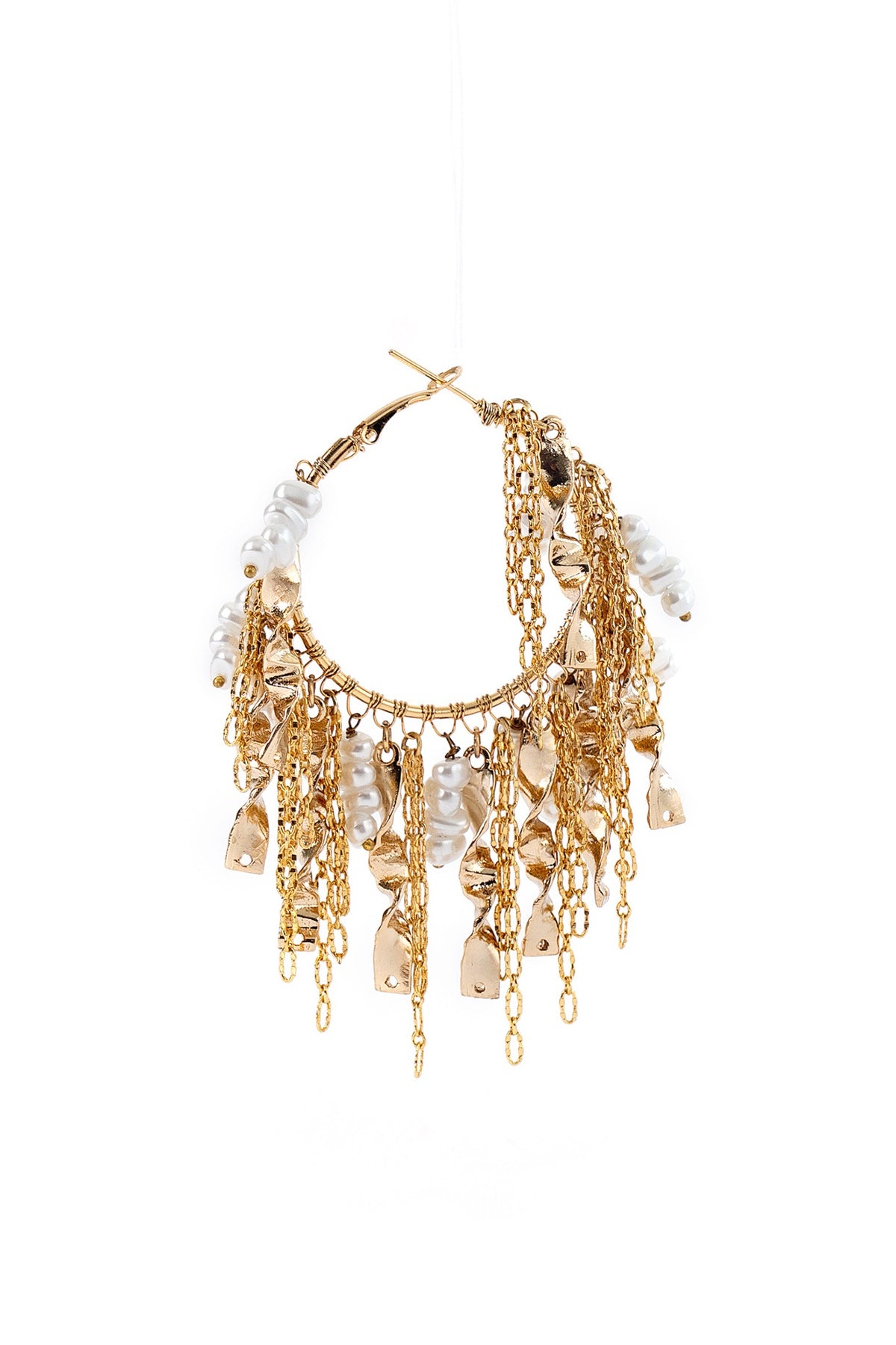 Gold Plated Brass Hoop Earrings