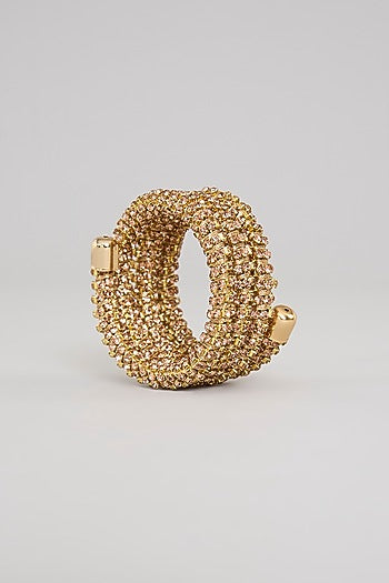 Gold Plated Chaton Stone Bracelet