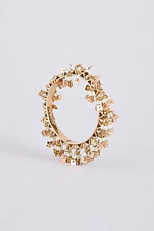 Gold Finish Brass Bangles (Set Of 2)