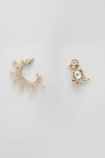 Gold Finish Dangler Earrings