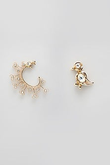 Gold Finish Dangler Earrings