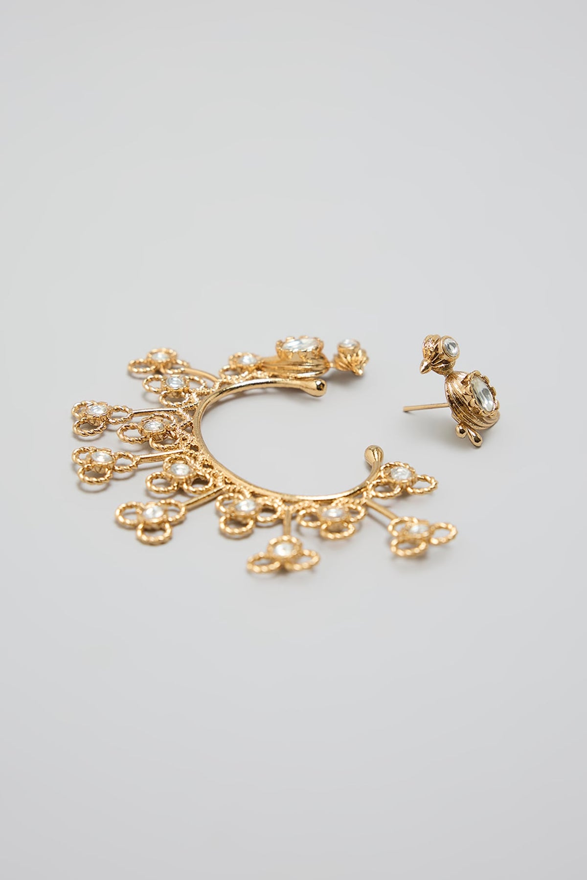 Gold Finish Dangler Earrings