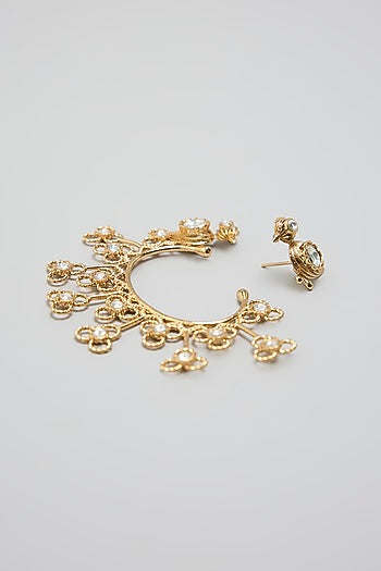 Gold Finish Dangler Earrings