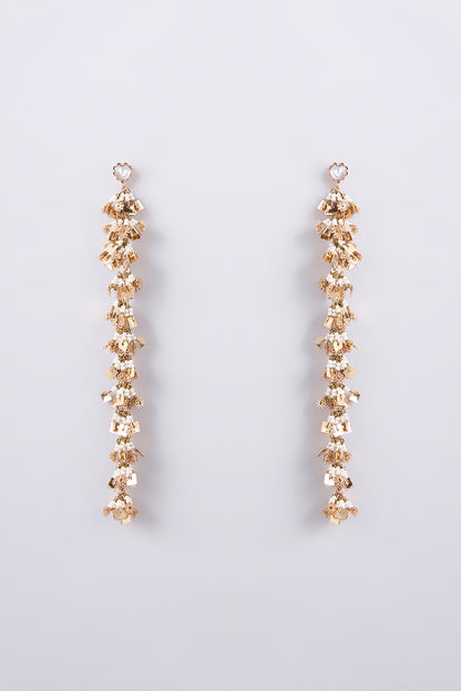 Gold Finish Seed Pearl Dangler Earrings