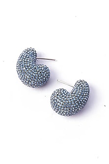 Silver Plated Chaton Stone Stud Earrings