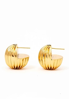 Gold Plated Brass Alloy Stud Earrings