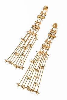 Antique Gold Plated Brass Dangler Earrings