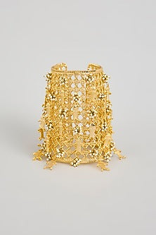 Antique Gold Plated Faux Pearl Bracelet