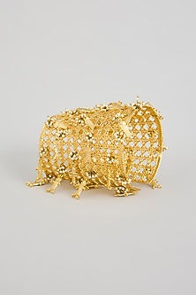 Antique Gold Plated Faux Pearl Bracelet