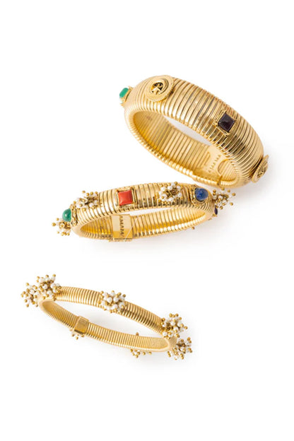 Antique Gold Plated Bangles (Set Of 2 )