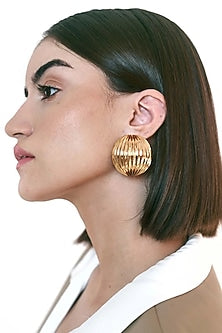 Gold Plated Brass Alloy Dangler Earrings