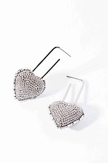 Silver Plated Crystal Dangler Earrings