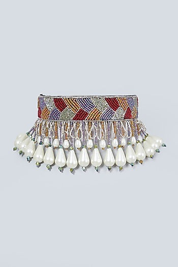 Multi Colored Embroidered Choker