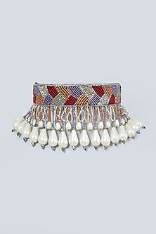 Multi Colored Embroidered Choker