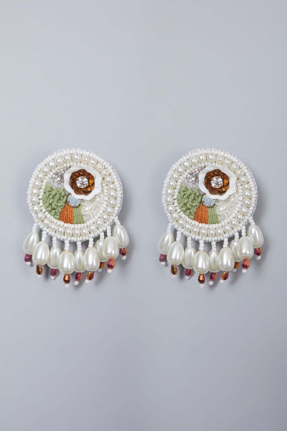 White Pearl Earrings