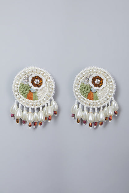 White Pearl Earrings