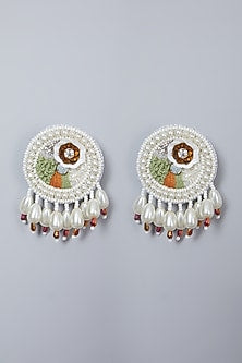 White Pearl Earrings
