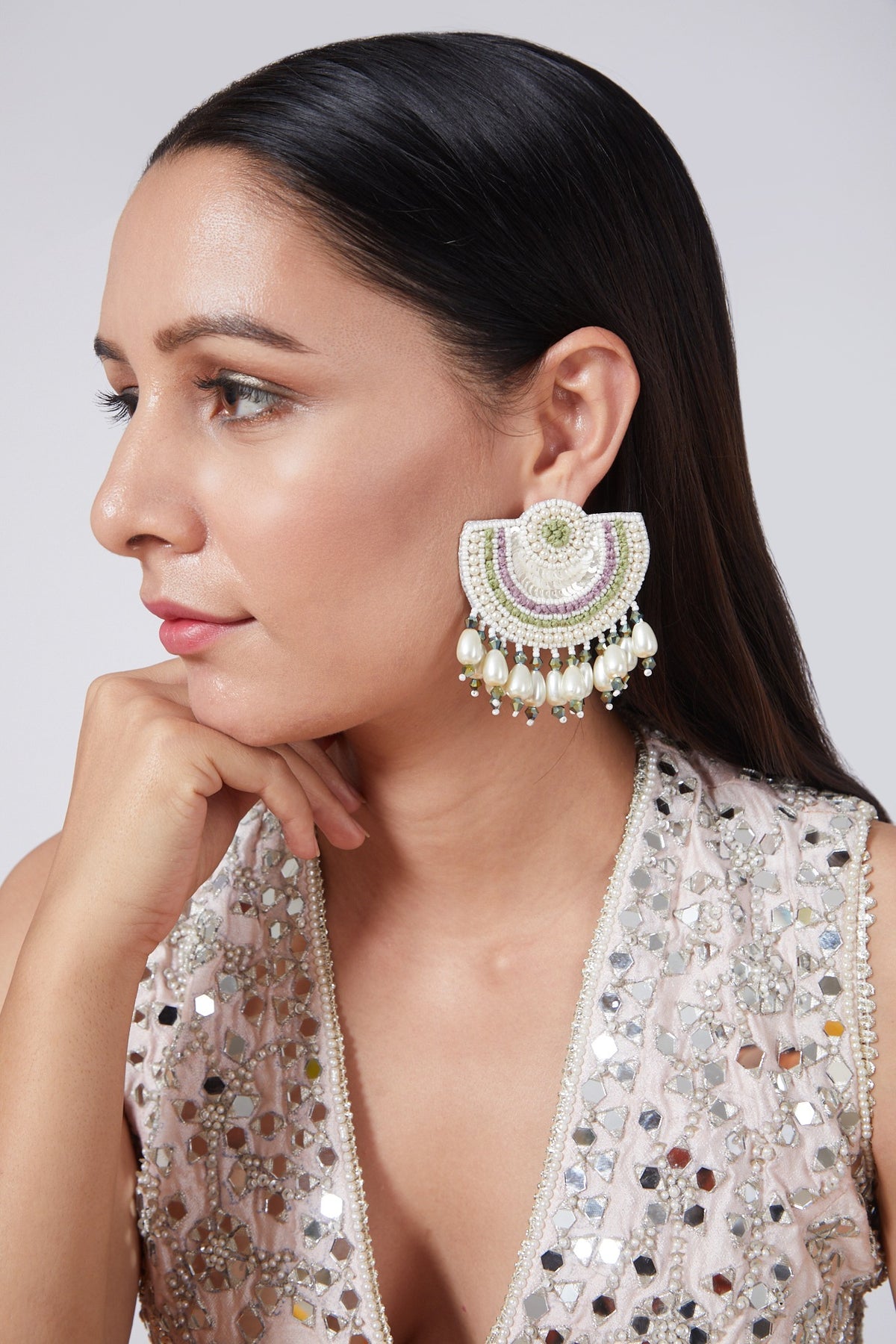 Multi Colored Long Earrings