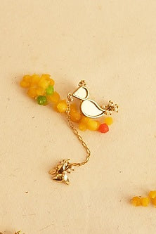 Gold Plated Faux Pearl Dangler Earrings