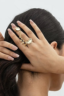 Gold Plated Faux Pearl Ring