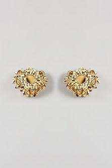 Gold Plated Faux Pearl Stud Earrings