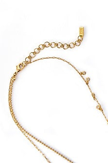 Gold Finish Cubic Zirconia Ducklet Necklace