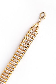 Gold Finish Cubic Zirconia Firework Trail Bracelet