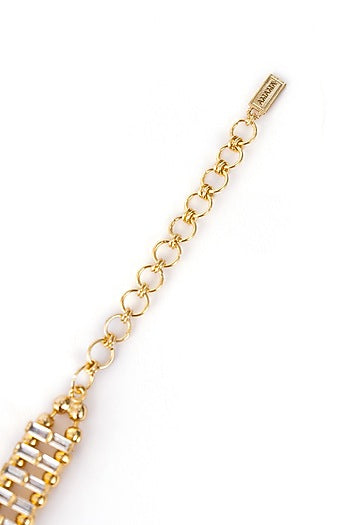 Gold Finish Cubic Zirconia Firework Trail Bracelet