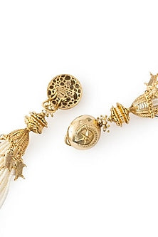 Gold Plated Faux Pearl Dangler Earrings