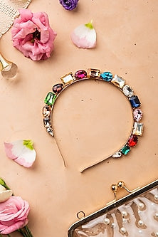 Multi Colored Embroidered Hair Band